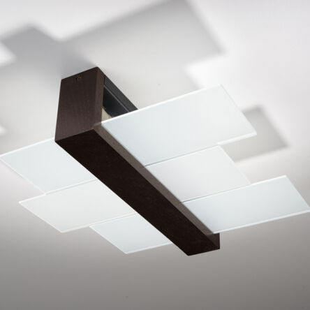 Lampa sufitowa Designerski Plafon FENIKS 2 wenge SL.0074 SOLLUX LIGHTING brąz nowoczesny 