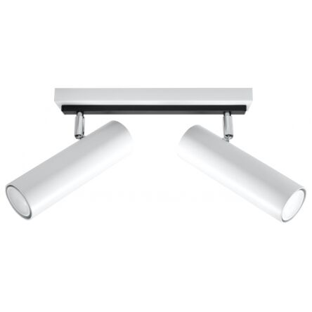 LAMPA SUFITOWA LISTWA SUFITOWA  DIREZIONE 2 Biały SOLLUX  Lampa Ścienna NOWOCZESNY stal  SL.0496 metalowa lampa  SOLLUX LIGHTING tuby