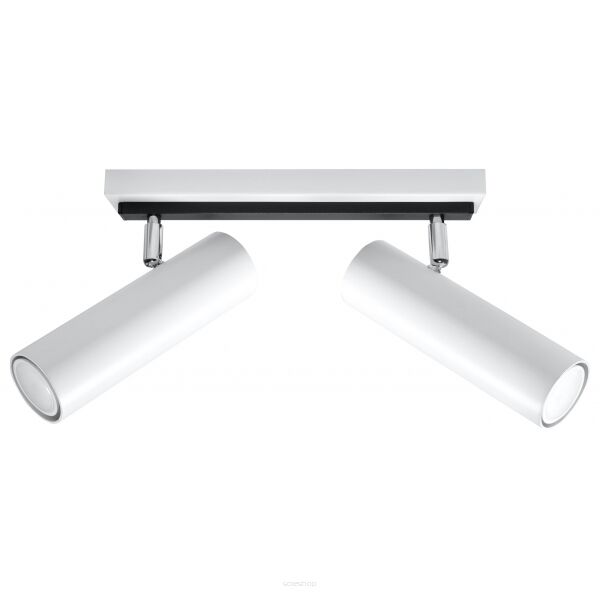 LAMPA SUFITOWA LISTWA SUFITOWA  DIREZIONE 2 Biały SOLLUX  Lampa Ścienna NOWOCZESNY stal  SL.0496 metalowa lampa  SOLLUX LIGHTING tuby