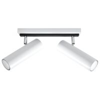 LAMPA SUFITOWA LISTWA SUFITOWA  DIREZIONE 2 Biały SOLLUX  Lampa Ścienna NOWOCZESNY stal  SL.0496 metalowa lampa  SOLLUX LIGHTING tuby