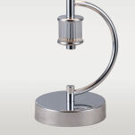 LAMPA STOŁOWA LIVERPOOL  CHROMOWY KORPUS MATERIAŁOWY KLOSZ KRYSZTAŁOWY AKCENT COSMO LIGHT  T01193CH - 2