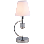 LAMPA STOŁOWA LIVERPOOL  CHROMOWY KORPUS MATERIAŁOWY KLOSZ KRYSZTAŁOWY AKCENT COSMO LIGHT  T01193CH