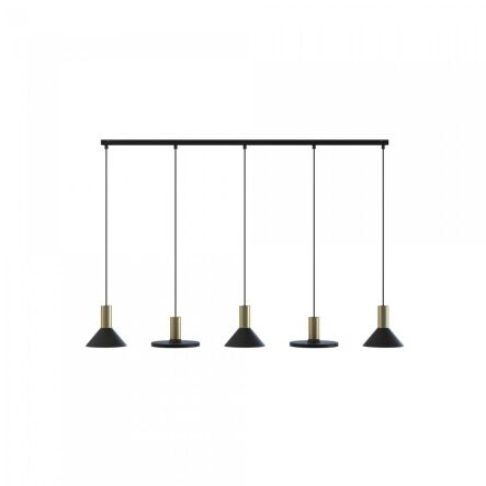 Lampa wisząca Hermanos V 5xGU10 czarno/mosiężna 8032
