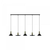 Lampa wisząca Hermanos V 5xGU10 czarno/mosiężna 8032