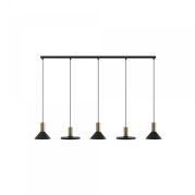 Lampa wisząca Hermanos V 5xGU10 czarno/mosiężna 8032
