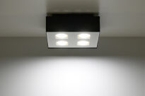 Designerski Plafon Mono 4 Czarny SL.0073 SOLLUX LIGHTING techniczny nowoczesny kwadrat - 2
