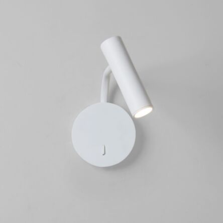 Lampa ścienna kinkiet do czytania Enna Wall - Astro 7588 biała nowoczesna tuba okrągła podstawa włacznik na obudowie regulowane ramię 1058032