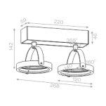 Reflektor CERES x 2  AQUAFORM 15112 techniczny surowy styl - 3