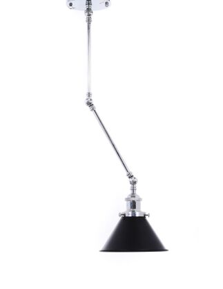 Lampa wisząca DERI LDW B015-2 (CHR+BK) Lumina Deco industrialna czarna 