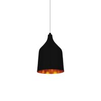 Lampa wisząca Fabio L AZzardo LP5632-BK-L AZ0301 wykonana wykonana jest z metalu i aluminium w kolorze czarno/złotym