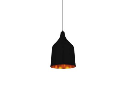 Lampa wisząca Fabio L AZzardo LP5632-BK-L AZ0301 wykonana wykonana jest z metalu i aluminium w kolorze czarno/złotym