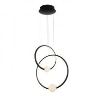 Lampa wisząca LOZANNA PND-20112035-2B-BL Italux Designerska czarna + białe kule