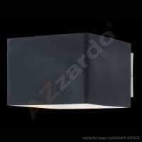 Kinkiet Tulip Black AZzardo  AZ0138 prostokąt z metalu i szkła w kolorze czarnym
