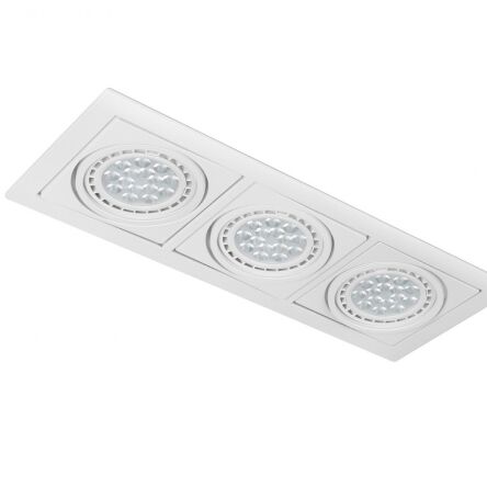 Lampa sufitowa wpustowa VERDI  AZ3530  AZzardo 3 źródła światła biała nowoczesna