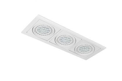 Lampa sufitowa wpustowa VERDI  AZ3530  AZzardo 3 źródła światła biała nowoczesna