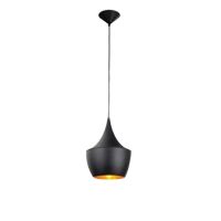 Lampa wisząca Orient AZzardo  AZ1406 jest z aluminium w kolorze czarnym  środek klosza ma kolor złoty