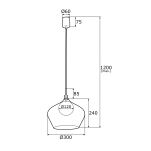 Lampa wisząca IRUN 4268 Argon Podwójny klosz 30 cm - 2
