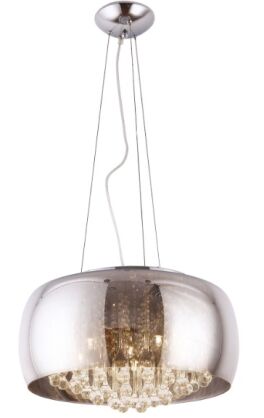 Lampa wisząca MAX-LIGHT Moonlight duża P0076-06X chromowany klosz kryształki elegancki 