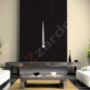 Lampa wisząca Stylo 1 AZzardo AZ0117 chrom klosz w kształcie stożka na końcu szklany