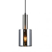 Lampa wisząca SARDO PND-5581-1-SC+SG Italux Nikiel satynowy + dymiony klosz
