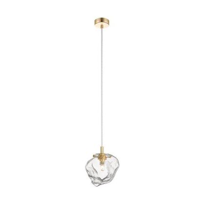 LAMPA WISZĄCA LAMPA WEWNĘTRZNA ROCK PENDANT P0488-01F-U8AC ZUMA LINE G9 METAL / SZKŁO  ZŁOTY 