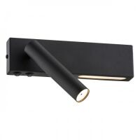 Kinkiet JASPER 1035 Argon Czarny LED + G9 funkcjonalny 