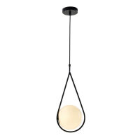 Lacrima wisząca czarna z białą kulą LIGHT PRESTIGE LP-053/1P BK