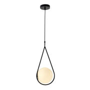 Lacrima wisząca czarna z białą kulą LIGHT PRESTIGE LP-053/1P BK