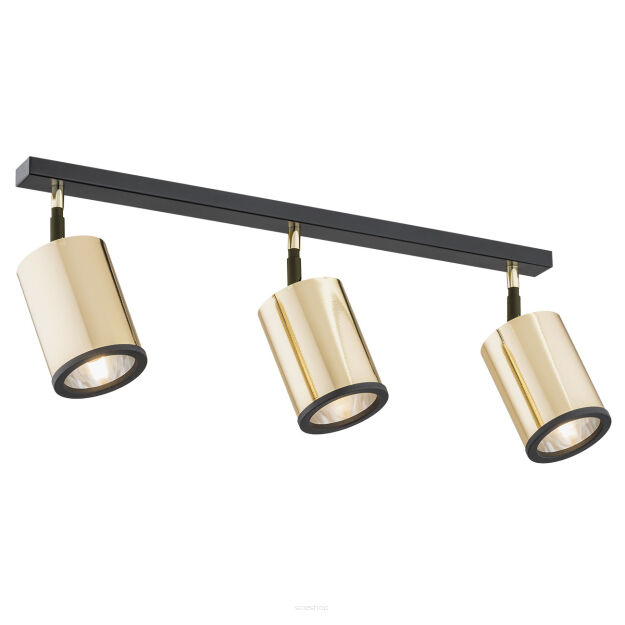 Lampa sufitowa reflektor HERMAN 1491 Argon potrójny na listwie złoty