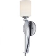 Lampa ścienna kinkiet ELSTEAD Taylor QZ/TAYLOR1L BATH metalowe elementy o wykończeniu chromowanym kosz ze szkła IP44