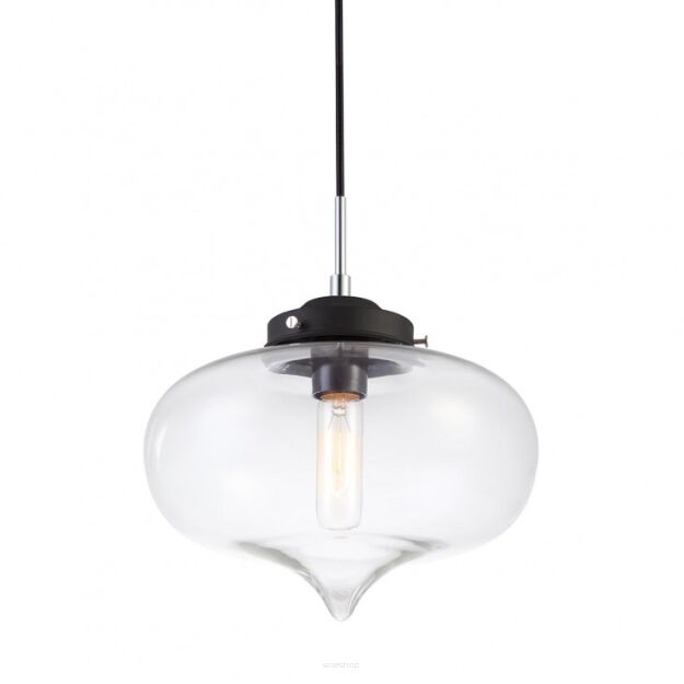 Lampa wisząca Heart MDM2096/1 B Italux nowoczesna klosz w kształcie kulistym ze szkła transparentnego