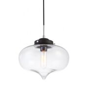Lampa wisząca Heart MDM2096/1 B Italux nowoczesna klosz w kształcie kulistym ze szkła transparentnego