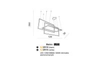 Lampa wisząca METRIC AZ2915 nowoczesny styl kolor biały aluminiowa 3x prostokąt - 4