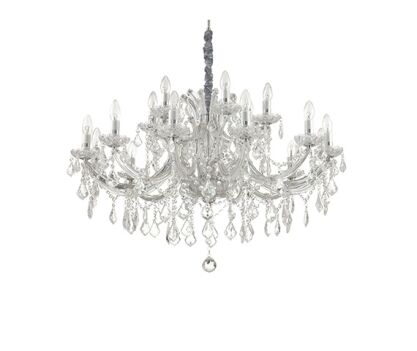 Lampa wisząca Żyrandol Napoleon SP18 chrom 167268 KRYSZTAŁOWY KLASYCZNYIP20 E27 metal Ideal Lux OPRAWA W STYLU KLASYCZNYM