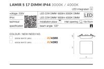 Oprawa wpuszczana LAMIR DIMM S17 Azzardo 22W IP44 ściemnialna na pilot - 2