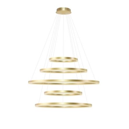 Lampa wisząca HALO PENDANT 150+120+100+80+60 CCT BK + REMOTE CONTROL złota Azzardo AZ5352