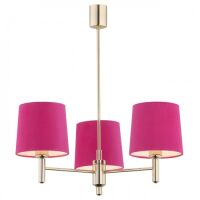 Lampa wisząca żyrandol PONTE 1498 Argon mosiądz róż 3xE27