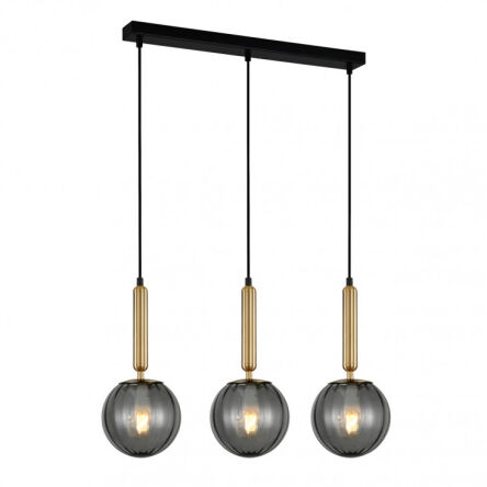 Lampa wisząca Ravena PND-2324-3L BRO+SG Italux Potrójna na listwie mosiądz