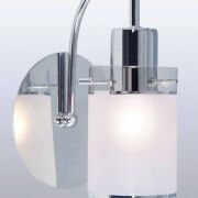 Kinkiet Vigo  MBM1560/1 Italux  nowoczesna lampa wykończenie w kolorze chromu klosz w kształcie tuby ze szkła mlecznego i transparentnego