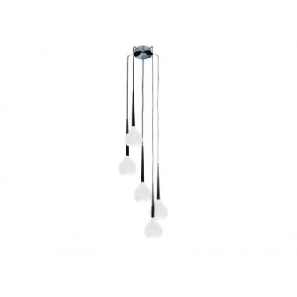 Lampa wisząca Aga-5 AZ1071 biało czarna nowoczesna szklane klosze　