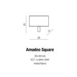 Kinkiet  AMADEO SQUARE WHITE Azzardo AZ2419+AZ2420 korpus w kolorze chromu biały prostokątny abażur   - 2