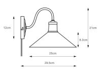 Kinkiet Vela 1L E27 108866 Markslojd antyczny mosiądz/zielona Ø25cm - 2