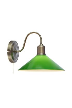 Kinkiet Vela 1L E27 108866 Markslojd antyczny mosiądz/zielona Ø25cm