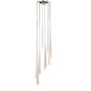 Lampa wisząca Stylo 8 AZzardo AZ0209 biała klosze w kształcie stożków na końcach szklane