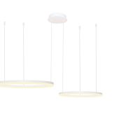 Lampa wisząca HALO PENDANT 80+60 CCT BK + REMOTE CONTROL biała Azzardo AZ4977