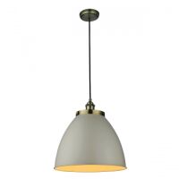 Lampa  wisząca FRANKLIN szary, antyczny mosiądz ENDON LIGHTING 76327