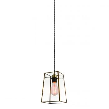 Lampa wisząca BEAUMONT szkło i płyta mosiężna ENDON LIGHTING 60892  
