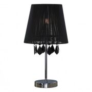 Lampa stołowa Mona  mała LP-5005/1TS czarna Light prestige nowoczesna abażur z tasiemki