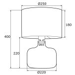 Lampa stołowa BEJA 4362 Argon Dekoracyjna klasyczna szaro-złota - 2