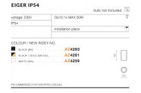 Oprawa sufitowa EIGER IP54 AZ4261 Azzardo wysokość 9.2 cm średnica 5.5 cm - 2